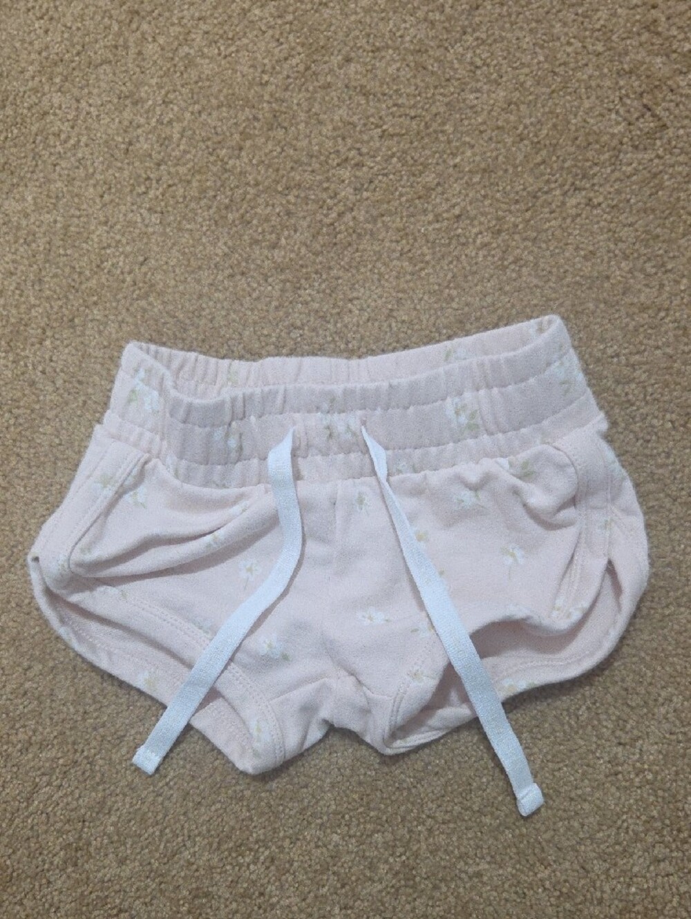 Janie Kay Light Pink Floral Cotton Shorts